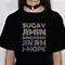 100% Baumwolle T-Shirt Herren Damen bekleidung Jungkook goldene koreanische Mode Kpop gedruckt