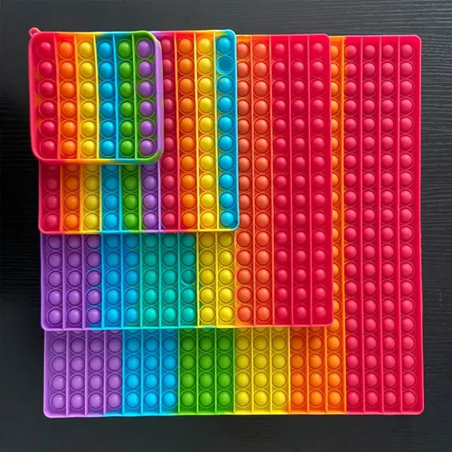 Große 30-50cm Regenbogen zappeln Pop es Spielzeug Push Bubble Anti Stress Spielzeug Autismus braucht