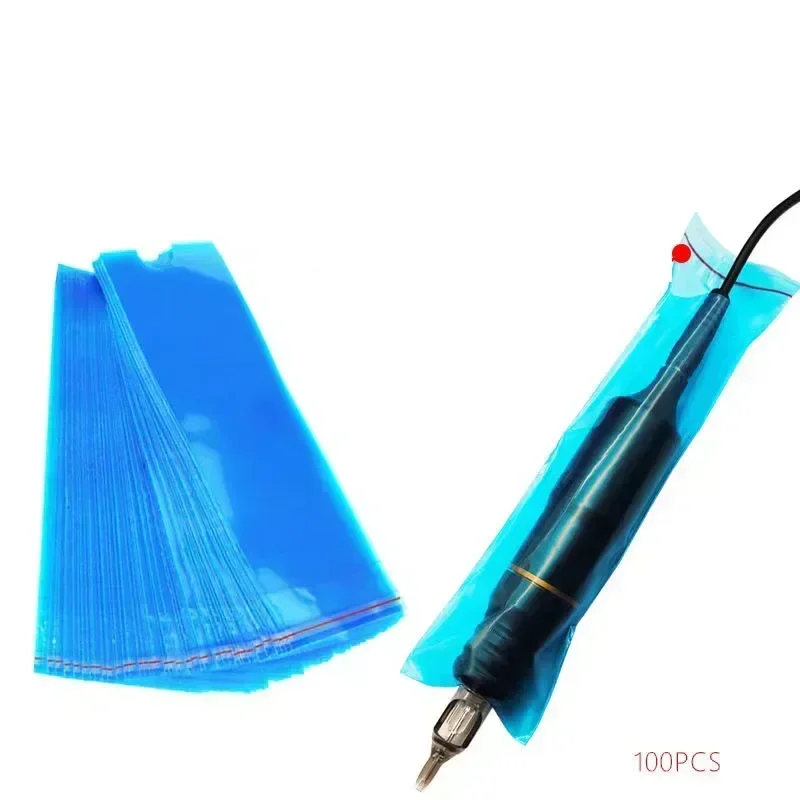 100 stücke pmu Tattoo Maschine Clip Kabel hülsen Einweg abdeckung 60*5cm Patrone Tattoo Stift Power Hook Kabel tasche Zubehör Image
