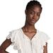 LOVESHACKFANCY Women's Darryl Cotton Viscose Dress, Optic White Tiered Mini - White
