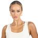 Akalia Cleo Color Block Activewear Sportsbra in Beige - White