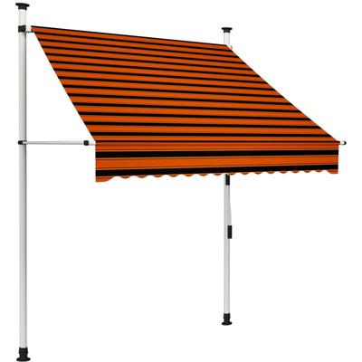 Vidaxl - Einziehbare Markise Handbetrieben 150 cm Orange und Braun