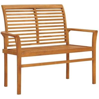 Gartenbank 112 cm Massivholz Teak - Vidaxl Image