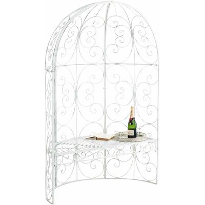 Halbpavillon Rosie mit Sitzbank antik weiß Image