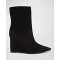 Asya Suede Wedge Ankle Boots