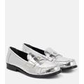 Perry Metallic Leather Loafers