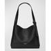 Large Pebbled Leather Hobo Shoulder Bag