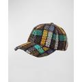 Plaid-print Wool Baseball Cap