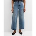 Mid-rise Wide-leg Ankle Jeans