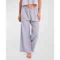 Cavani Striped Wide-leg Lounge Pants