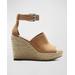 Anteros Suede Wedge Espadrille Sandals