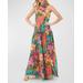 Kissimmee Floral-print Halter Maxi Dress