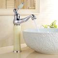 robinet de salle de bain évier mélangeur robinets de lavabo court/haut, robinets de vasque à poignée unique en céramique avec tuyau froid et chaud pour salle de bain