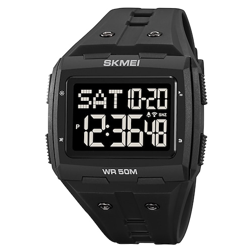 SKMEI Herren Digitaluhr Draussen Sport Modisch Armbanduhr leuchtend Stopuhr Wecker Countdown TPU Beobachten Image
