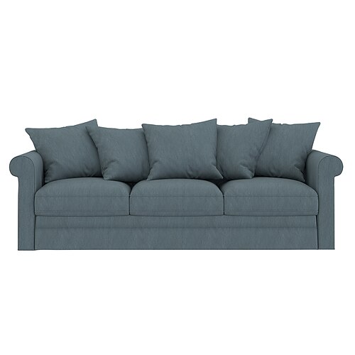 100% Baumwolle Bezug 3-Sitzer Sofa Bezug einfarbig Abdeckung Image