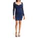Ruched Long Sleeve Lace Minidress
