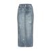 Denim Long Skirt