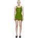 Green Cotton Mini Dress