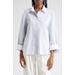 Pinstripe Cotton Poplin Button-up Shirt