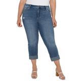 Charlie Cuffed Mid Rise Crop Skinny Jeans