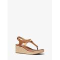 Laney Saffiano Leather Espadrille Wedge Sandal