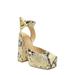 Tower Snakeskin Embossed Platform Pump