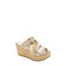 Wavy Platform Wedge Slide Sandal