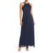 Glitter Mesh Maxi Dress In Nav At Nordstrom Rack