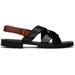 Black & Brown Batiste Sandals