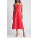 Lost + Wander Elia Strapless Linen & Cotton Midi Dress