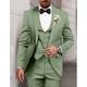 Costume Homme Mariage Ensemble de 3 pièces Bleu Ciel Vert foncé Kaki Couleur Pleine Coupe Sur-Mesure Droit deux boutons 2023