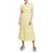 Short Sleeve Faux Wrap Broderie Anglaise Cotton Dress
