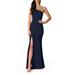 Amy One-shoulder Crepe Gown