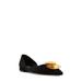 Emma Rose Half D'orsay Pointed Toe Leather Flat