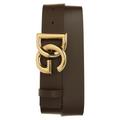 Dg Logo Buckle Leather Belt