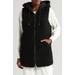 Cozy Insulated Hooded Faux Shearling Reversible Vest