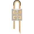 Gold & Silver Small 4g Padlock Keychain