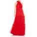 Bow Neck Tie Ruffle Gown At Nordstrom