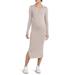 Sammy Rib Long Sleeve Maternity/nursing Polo Dress