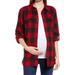 Mom Motto Maternity Flannel Shirt