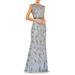 Beaded Paisley Sleeveless Trumpet Gown