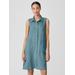 Washed Organic Linen Délavé Sleeveless Shirtdress