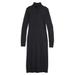 Mock Neck Long Sleeve Merino Wool Sweater Dress