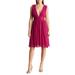 Melissa Plunge Neck Chiffon Fit & Flare Dress