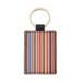 Logo Detailed Striped Keyring