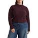 Levi Rib Mock Neck Wool Blend Crop Pullover Sweater