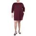 Jewel Neck Three-quarter Sleeve High Tech Dress