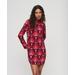 Long Sleeve Printed Mini Dress