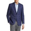 Tailored Fit Plaid Wool Sport Coat