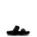 Eye-motif Faux-fur Open-toe Slides